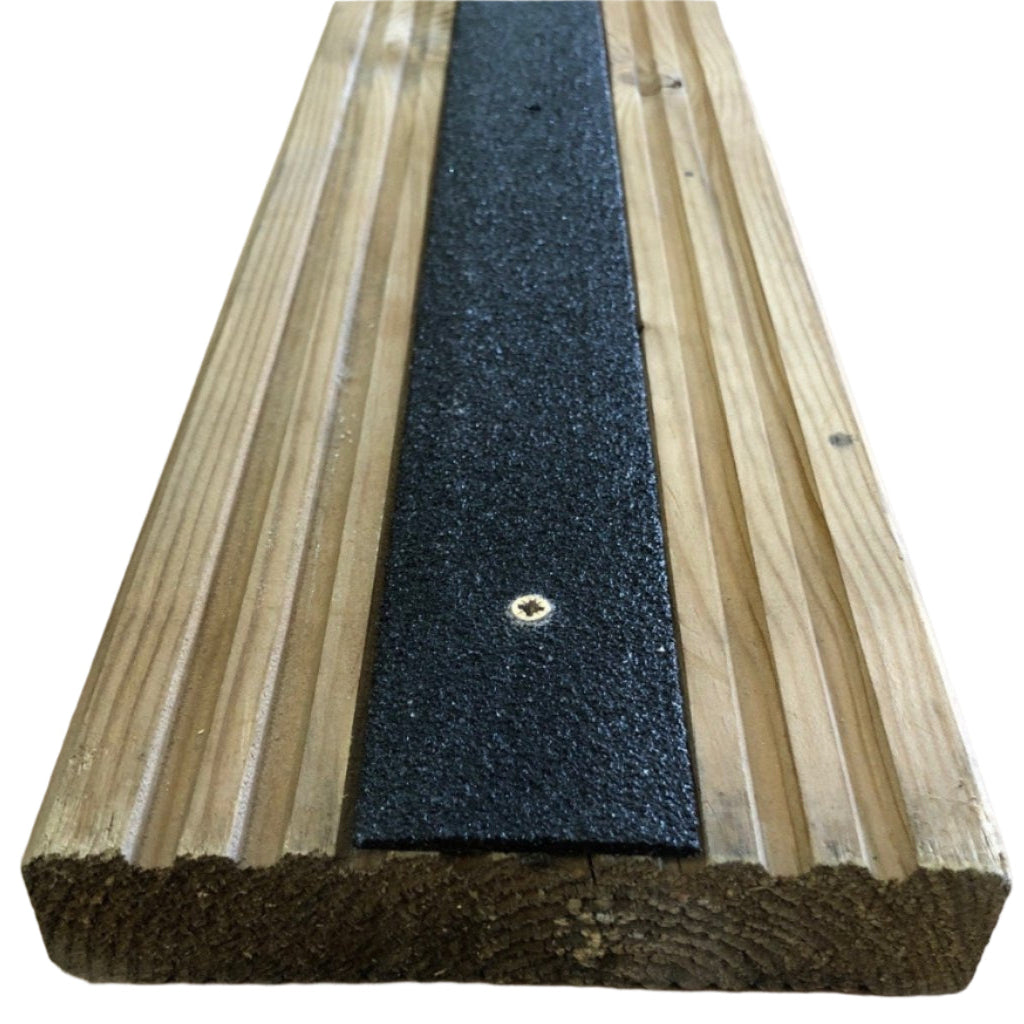 50mm Wide Non-Slip Anti-Skid Decking Strips - Safety and Style for Outdoor Space - BLACK - Slips Away - -