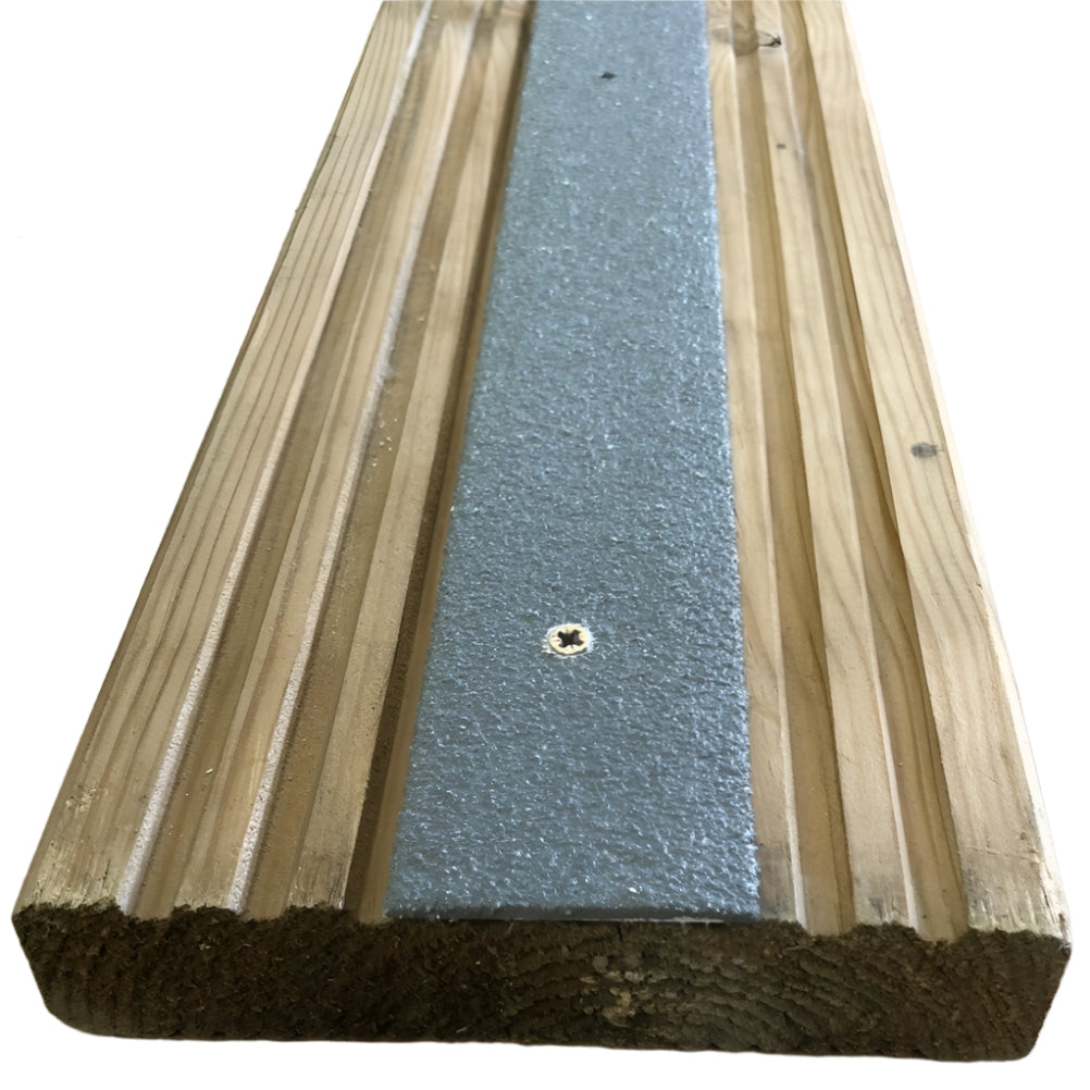 50mm Wide Non-Slip Anti-Skid Decking Strips - Safety and Style for Outdoor Space - GREY - Slips Away - -