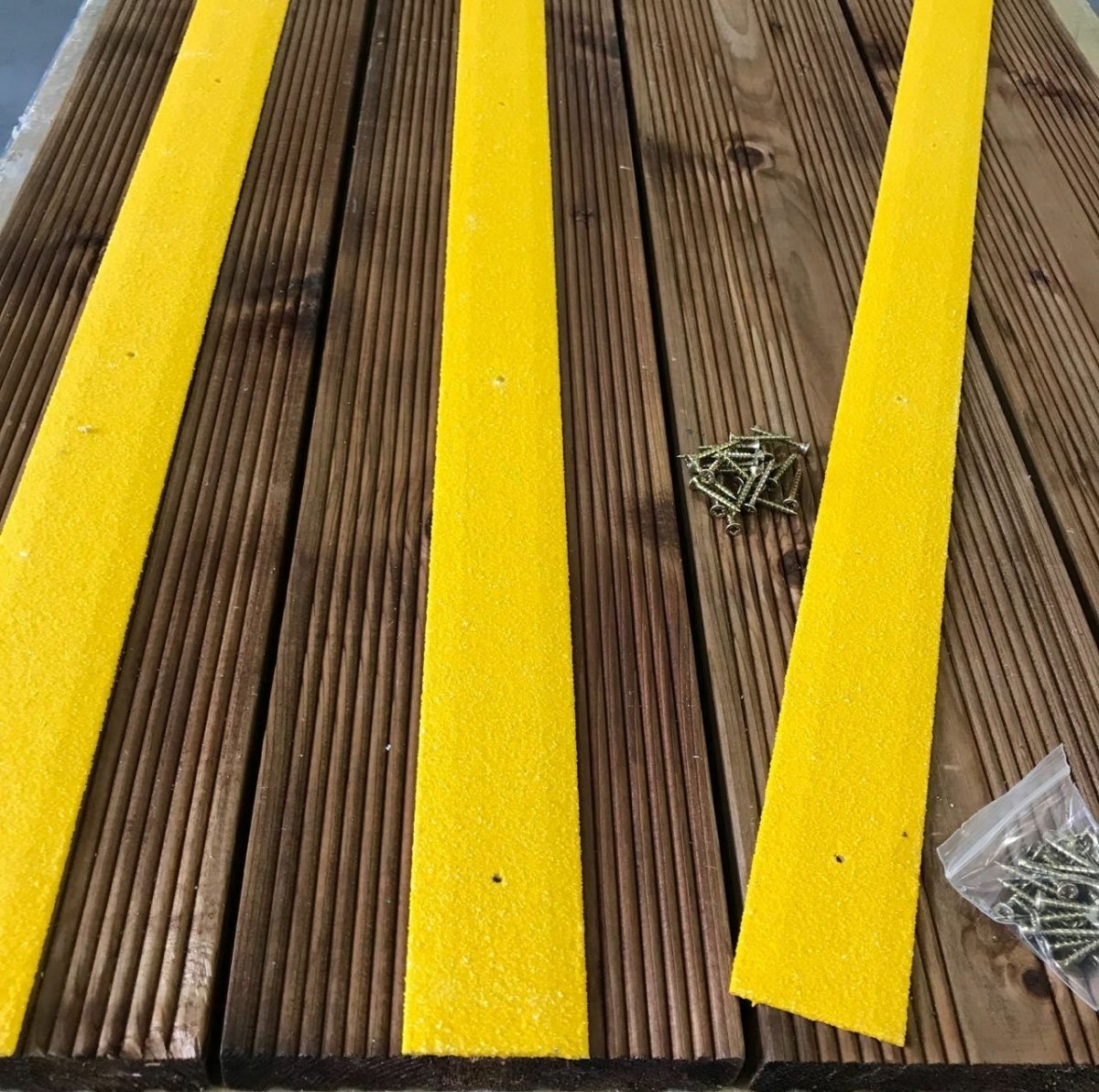 50mm Wide Non-Slip Anti-Skid Decking Strips - Safety and Style for Outdoor Space - YELLOW - Slips Away - -