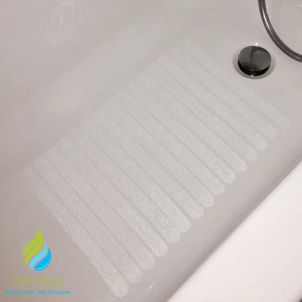 Anti Slip Bath & Shower Stickers – 8x Clear Strips - Slips Away - SA010 -