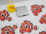 Anti slip Kids Bath Stickers - Clownfish ( 5x Pack ) - Slips Away - SA023 -