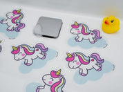 Anti Slip Kids Bath Stickers - Cute Unicorn ( 5x Pack ) - Slips Away - SA024 -