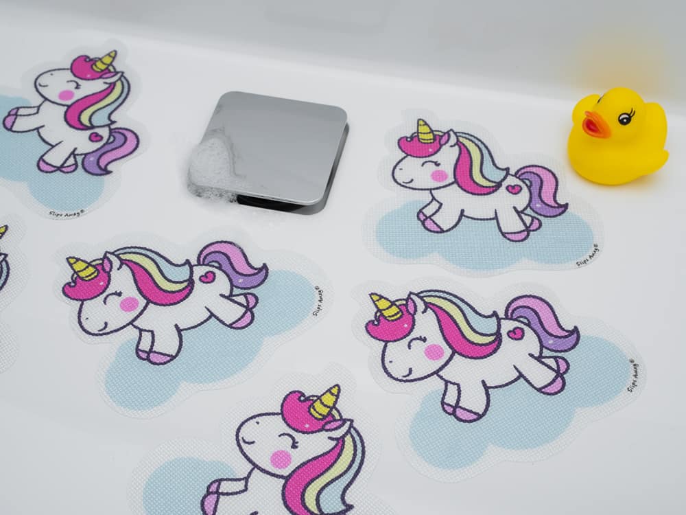 Anti Slip Kids Bath Stickers - Cute Unicorn ( 5x Pack ) - Slips Away - SA024 -