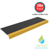 Anti-Slip Stair Tread Covers - GRP Heavy Duty - Black & Yellow Nosing - Slips Away - Anti Slip Stair Tread Covers GRP 1000mm x20 -