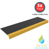 Anti-Slip Stair Tread Covers - GRP Heavy Duty - Black & Yellow Nosing - Slips Away - Anti Slip Stair Tread Covers GRP 1500mm x5 -
