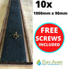 Black Extra Wide Anti Slip Decking Strips - Slips Away - wide decking strip black 1000mm x 90m 10x pack -
