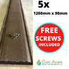 Brown Extra Wide Anti Slip Decking Strips - Slips Away - wide decking strip brown 1200mm x 90m 5x pack -