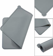 Dog Food Mat, Silicone Dog Bowl Mat, Non-Slip Cat and Dog Feeding Mat, Waterproof Dog Placemat L (47 * 30) - Slips Away - B0B8C349PV -
