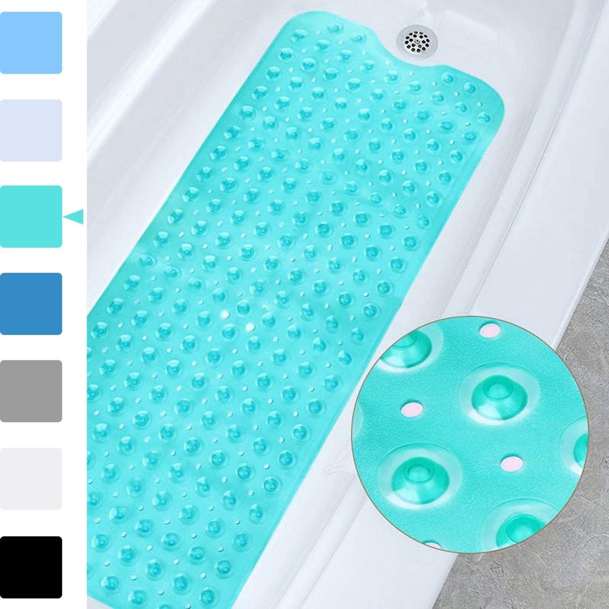 Shower Mat with 200 Suction Cups, Machine Washable 100 x 40cm