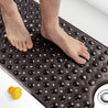 Extra Long Non-Slip Bath Mat for Tub - 100 x 40cm - Anti-Mould, Machine Washable Bathroom Bathtub Mat with Suction Cups and Drain Holes - Slips Away - Bath mat - B09YY8SPQ8 -