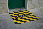 Fire Exit Markers - Slips Away - fire exit 1 metre x 1 metre -