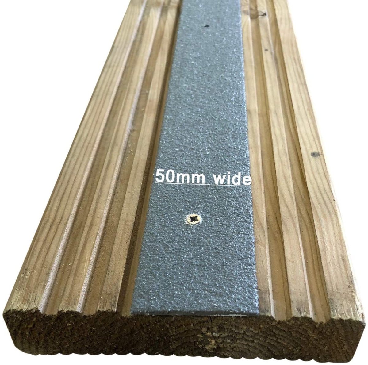 Grey Non Slip Decking Strips - Slips Away - decking strip grey 600mm x 50mm -