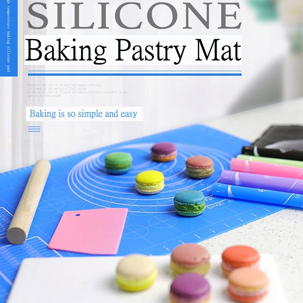 Large Non Stick Silicone Mat for Baking - Slips Away - SA091 -