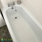 Non Slip Adhesive Bath & Shower Mat - 16"x34"(White) - Slips Away - -