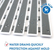 Non Slip, Anti Mould Fast Drying Bathroom Floor Mat, 62x40cm - Slips Away - B08HYTMJJ5 -