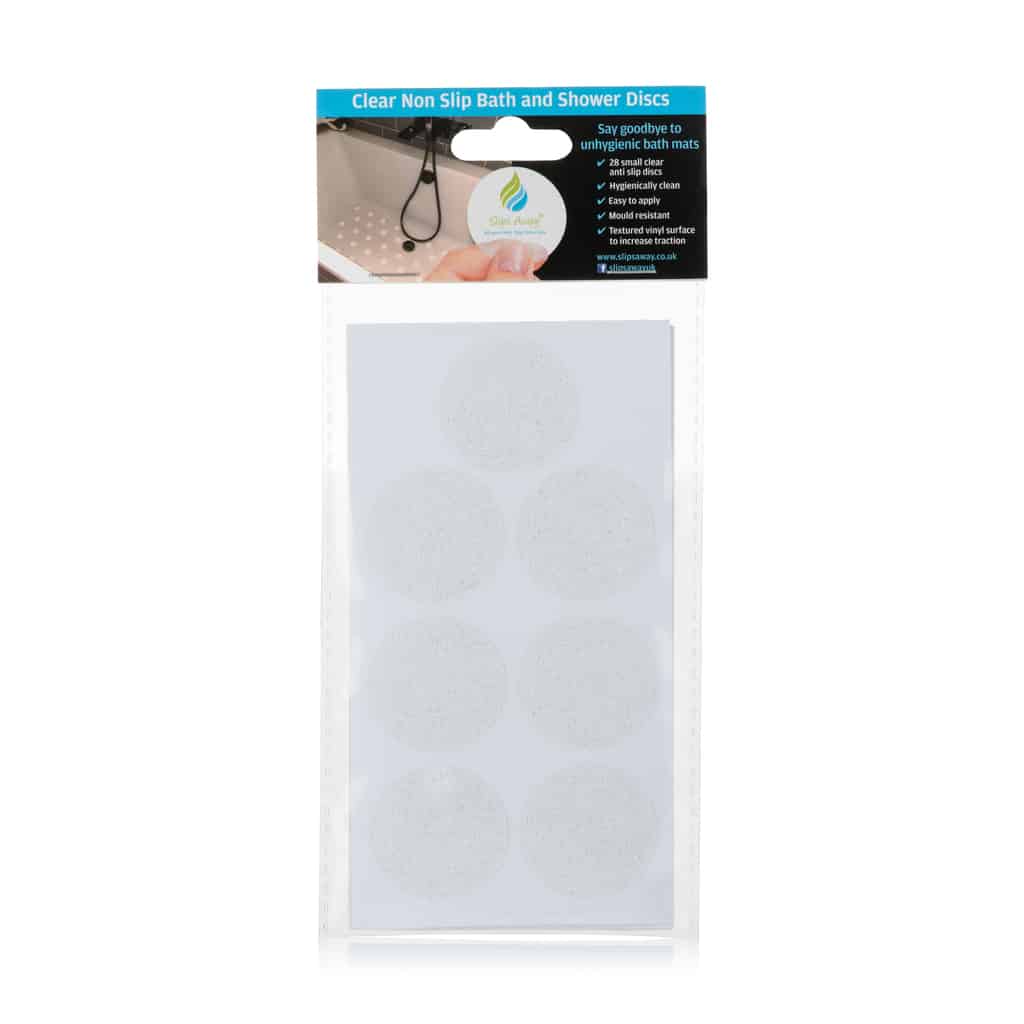 Non Slip Bath & Shower Stickers - 28x Clear Discs - Slips Away - SA001 -