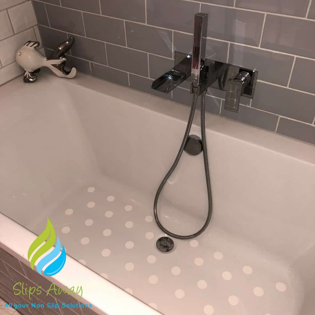 Non Slip Bath & Shower Stickers - 28x White Discs - Slips Away - SA002 -