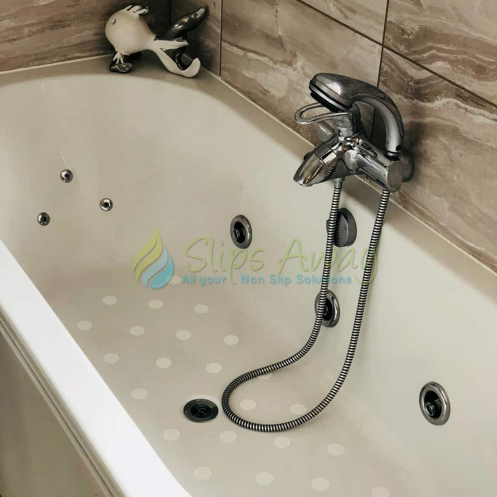 Non Slip Bath & Shower Stickers - 28x White Discs - Slips Away - SA002 -
