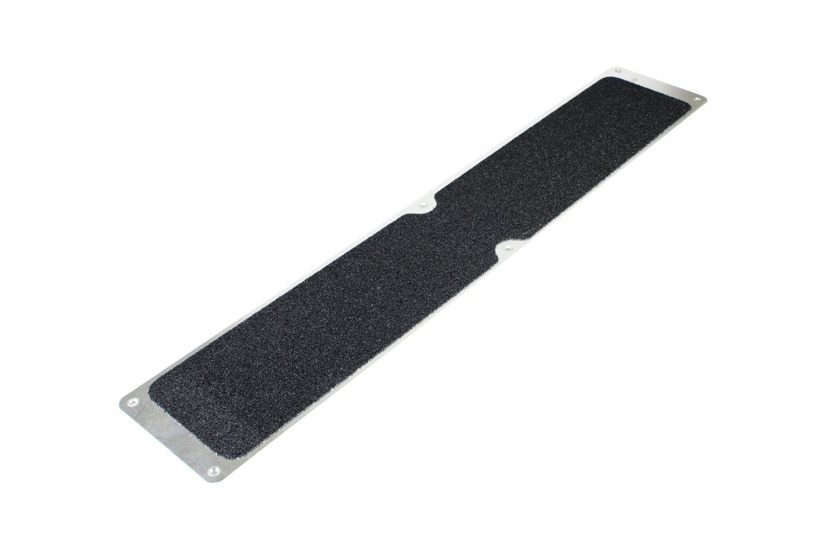 Non Slip Decking Strips Aluminium Screw Down Plates - Slips Away - Decking plate 63mm x 635mm hazard -