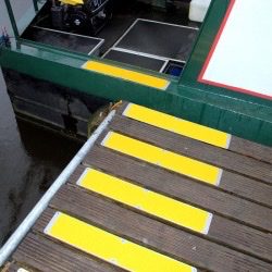Non Slip Decking Strips Aluminium Screw Down Plates - Slips Away - Decking plate 63mm x 635mm hazard -