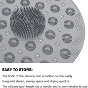 Non Slip Round Bath Mat with Suction Cup, 46x46cm - Slips Away - b0f73517-63a6-4022-99f6-8248650cd0df -