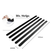 Non Slip Strips for Stairs - Black 64cm x 3 cm (16x pack) - Slips Away - SA026 -