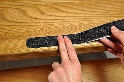 Non Slip Strips for Stairs - Black 64cm x 3 cm (16x pack) - Slips Away - SA026 -