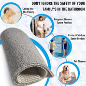 Non Slip Textured Loofah Shower/Bath Mats, Quick Drying, 60*60cm