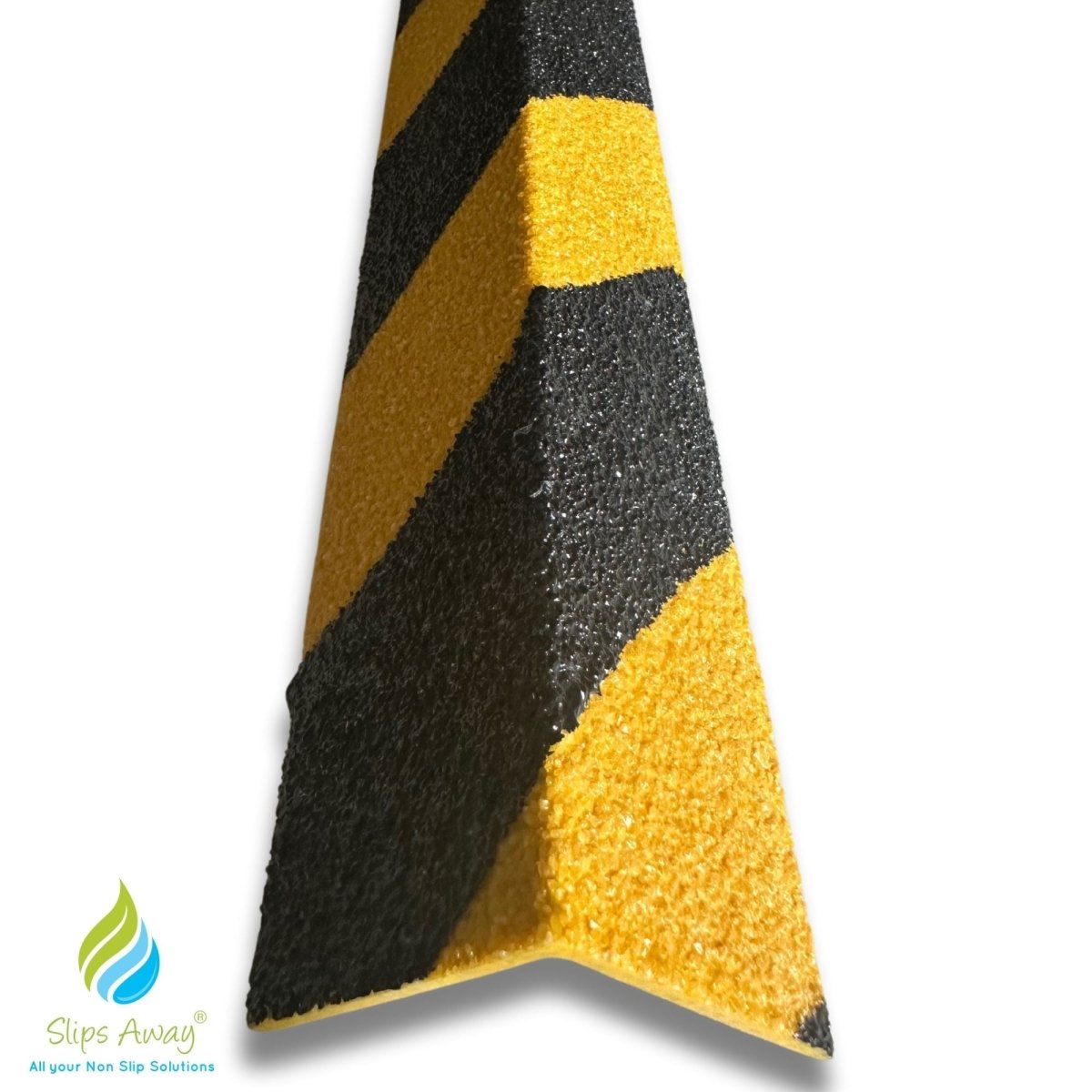 Stair & Step Nosing Cover Anti Slip Treads GRP Heavy Duty for High Traffic Areas - HAZARD - Slips Away - Stair nosing - 1x GRP nosing hazard 500mm -