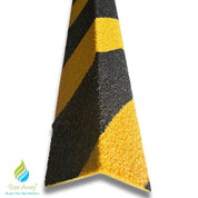 Stair & Step Nosing Cover Anti Slip Treads GRP Heavy Duty for High Traffic Areas - HAZARD - Slips Away - Stair nosing - 1x GRP nosing hazard 500mm -