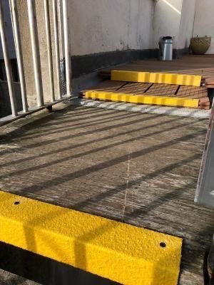 Stair & Step Nosing Cover Anti Slip Treads GRP Heavy Duty for High Traffic Areas - YELLOW - Slips Away - Stair nosing - 1x GRP nosing black 500mm -