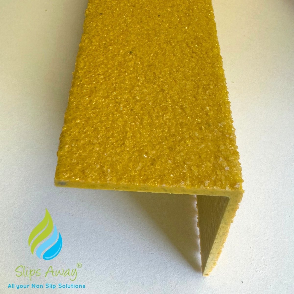 Stair & Step Nosing Cover Anti Slip Treads GRP Heavy Duty for High Traffic Areas - YELLOW - Slips Away - Stair nosing - 1x GRP nosing black 500mm -