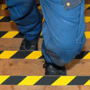 Standard Grade Hazard Warning Yellow Black Anti Slip Tape Roll - Slips Away - SA046, -