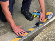 Standard Grade Hazard Warning Yellow Black Anti Slip Tape Roll - Slips Away - SA046, -