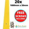 Yellow Non Slip Decking Strips - Slips Away - decking strip yellow 1000mm x 50mm 20x pack -