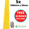 Yellow Non Slip Decking Strips - Slips Away - decking strip yellow 1000mm x 50mm 5x pack -