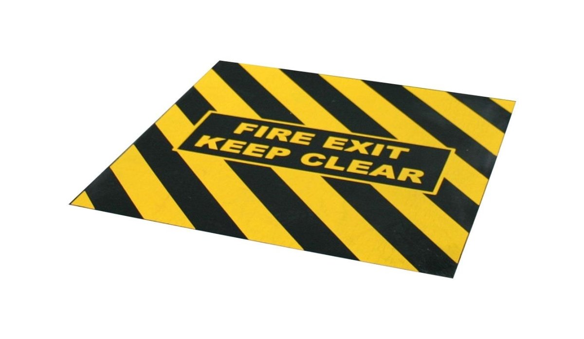 Where to Get Hazard Tape and Fire Exit Markers - Slips Away