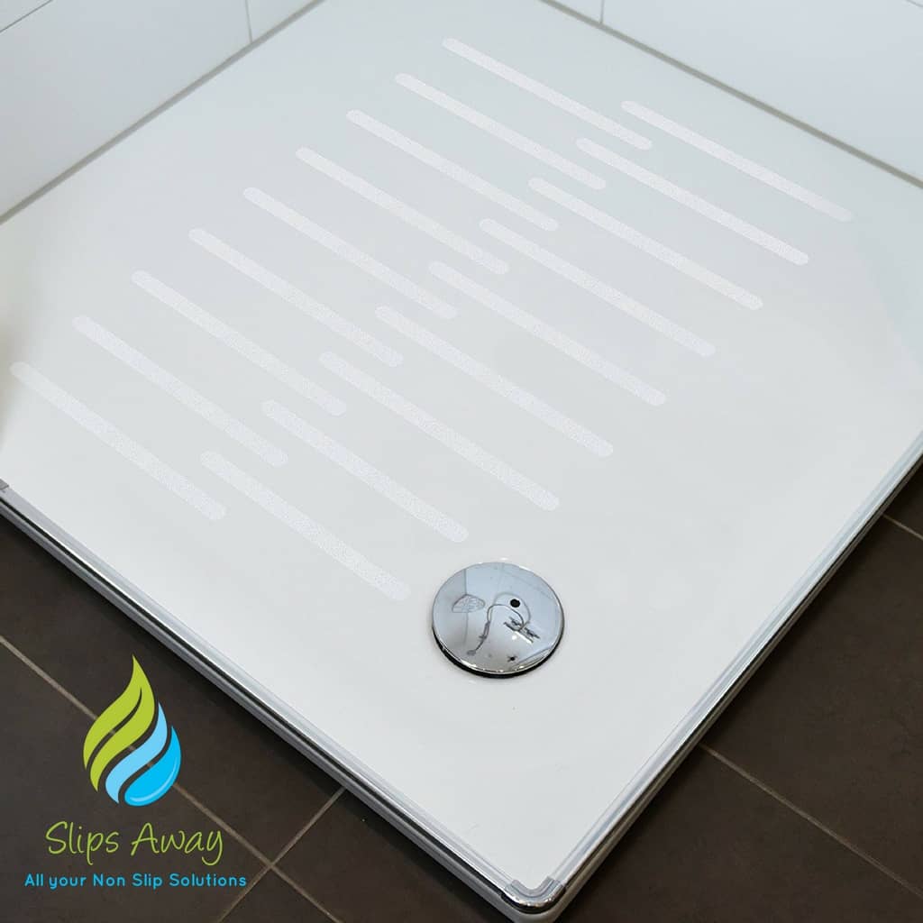 Anti Slip Shower Strips to helps prevent slips and falls in the bath shower and bathroom- Slips Away