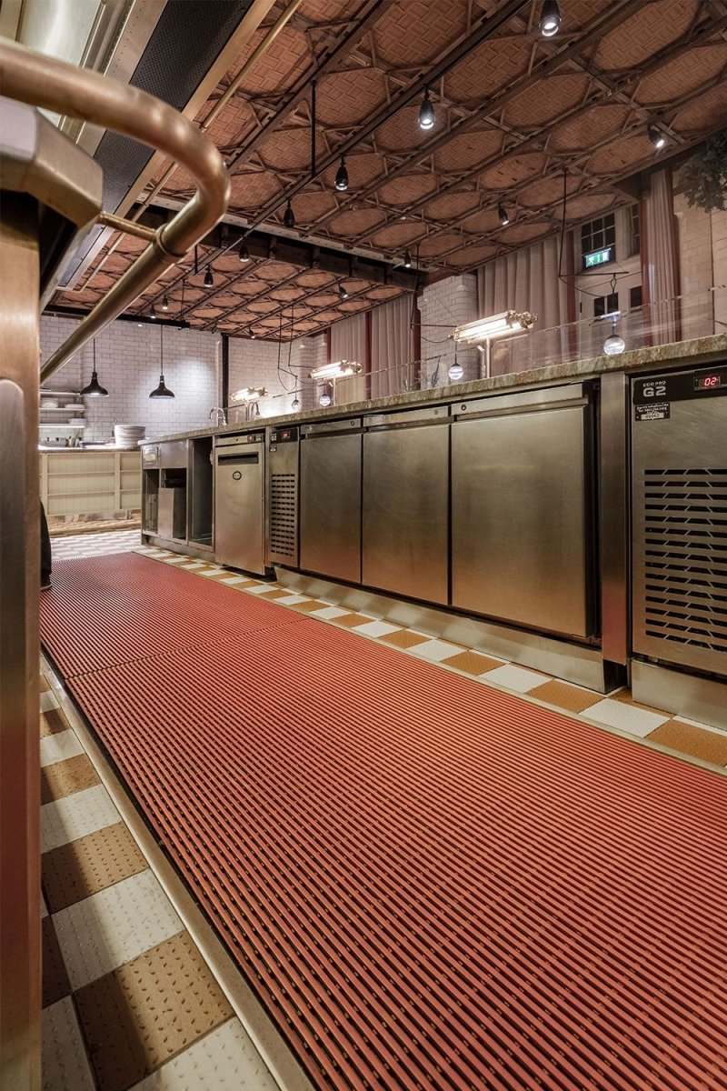 Anti-fatigue catering mats for commercial kitchens”