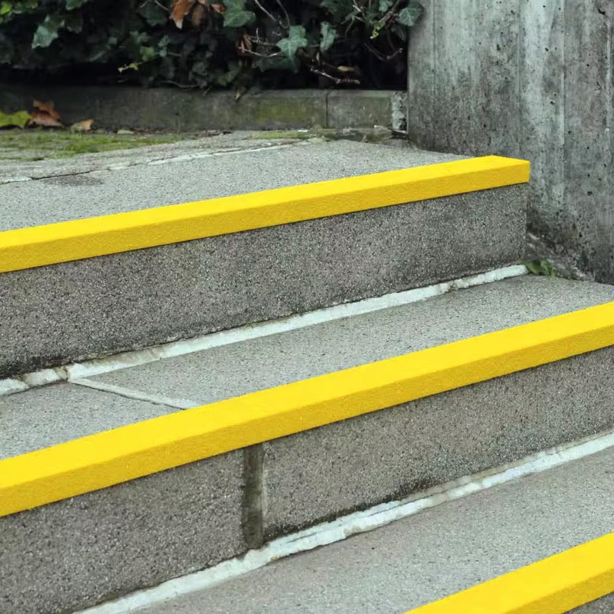 GRP Stair Nosings Step Covers in Black Yellow Brown White and Hazard Heavy Duty perfect for Hazardous Steps - Slips Away