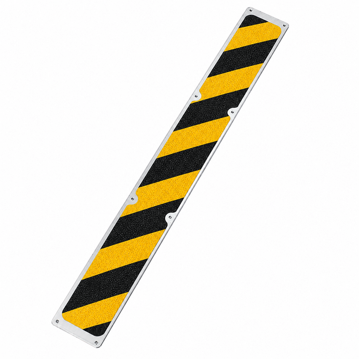 115mm x 1m Non Slip Decking Strips Aluminium Screw Down Plates - Slips Away - Decking strips - 1x decking plate 115mm x1m hazard - 