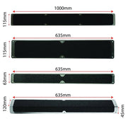 120mm x 45mm x 635mm Nosing Non Slip Decking Aluminium Screw Down Plates - Slips Away - Decking strips - 1x decking plate 120mm x 635mm x 45mm black - 