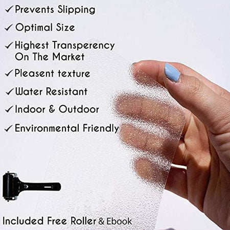 15 - Pack of Discreet Non - Slip Stair Treads - Anti - Slip Step Strips - Perfect for Indoor and Outdoor Steps, Ramps, and Walkways - Slips Away - B07NHKT3VB - 