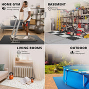 18x Piece Interlocking Soft Foam Floor Mat Set: Protective EVA Puzzle Tiles for Gym, Exercise, and Home Fitness