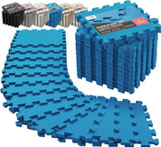 18x Piece Interlocking Soft Foam Floor Mat Set: Protective EVA Puzzle Tiles for Gym, Exercise, and Home Fitness