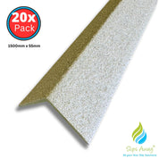 GRP Stair Nosings – Heavy-Duty Anti-Slip Safety Tread - Non-Slip Step Edge Protection -Packs of 1-150