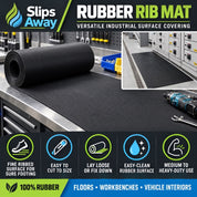 Rubber Rib Matting 3mm or 6mm Thick in 10 Metre Rolls