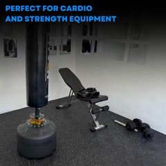 4 Large Interlocking Gym Mats: Rubber & EVA Foam Tiles for Home Workout.