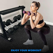 4 Large Interlocking Gym Mats: Rubber & EVA Foam Tiles for Home Workout.