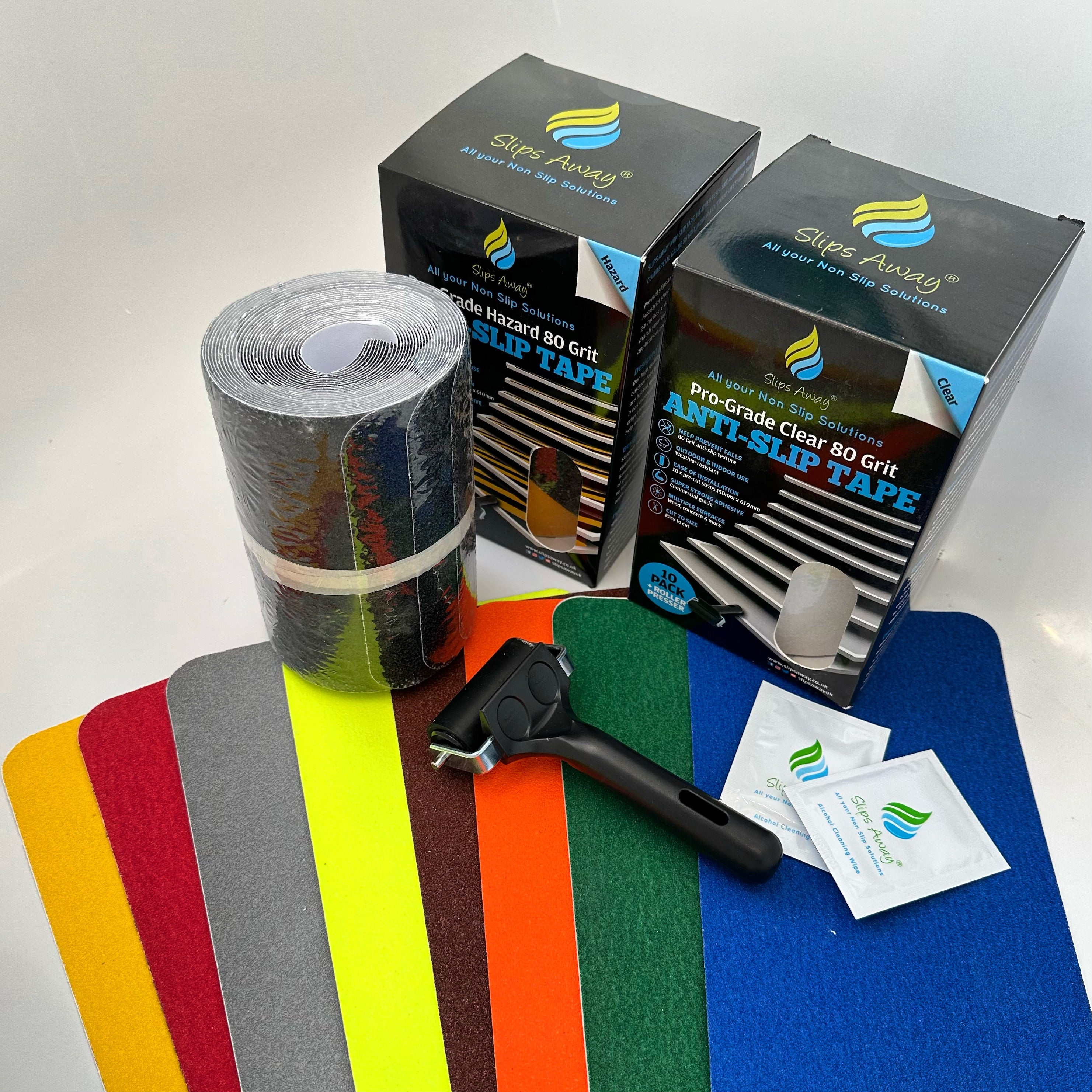 Slipsaway anti slip tape treads pre cut 150mm x 600mm 6x24 inch all colours